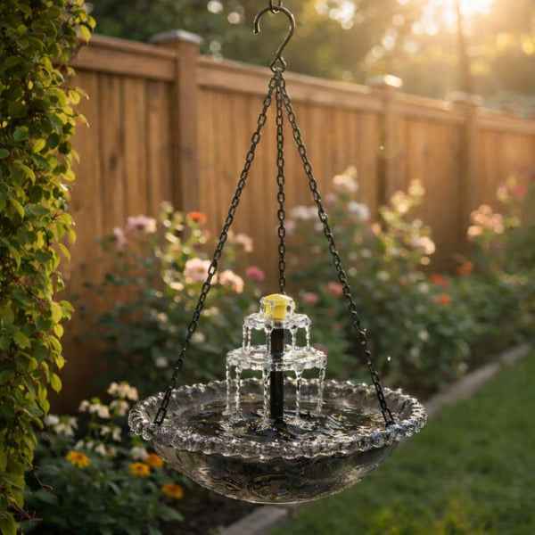 ✨2026 Spring special offer 50% off-🐦Solar Cascade Hanging Bird Bath Fountain